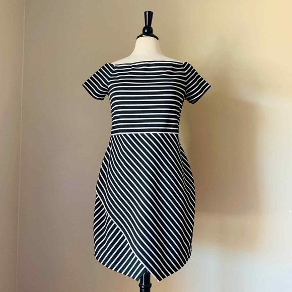1. State Dress Women XL Striped Black/White - Picture 1 of 6